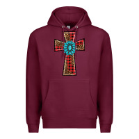 Burgundy christmas cross Premium Hoodie - BarkalooDesign
