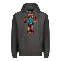 Charcoal Heather christmas cross Premium Hoodie - BarkalooDesign