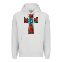 Dove Grey christmas cross Premium Hoodie - BarkalooDesign