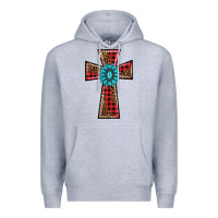 Heather Grey christmas cross Premium Hoodie - BarkalooDesign