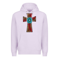 Lilac christmas cross Premium Hoodie - BarkalooDesign