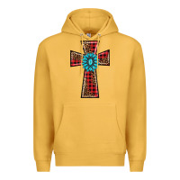 Mustard christmas cross Premium Hoodie - BarkalooDesign