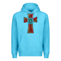 Ocean Blue christmas cross Premium Hoodie - BarkalooDesign