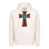 Pale Pink christmas cross Premium Hoodie - BarkalooDesign