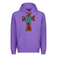 Purple christmas cross Premium Hoodie - BarkalooDesign