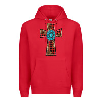 Red christmas cross Premium Hoodie - BarkalooDesign