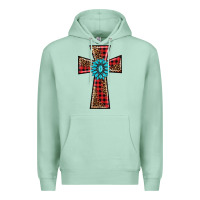 Seafoam christmas cross Premium Hoodie - BarkalooDesign