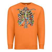 Carrot Christmas Rib Cage Premium Sweatshirt - FaDigitalArtStudio