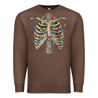 Chestnut Christmas Rib Cage Premium Sweatshirt - FaDigitalArtStudio