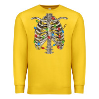 Lemon Christmas Rib Cage Premium Sweatshirt - FaDigitalArtStudio