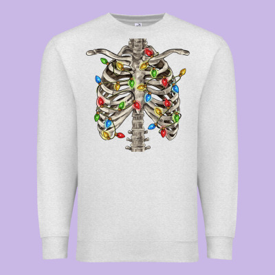 Christmas Rib Cage Premium Sweatshirt Designed By Fadigitalartstudio