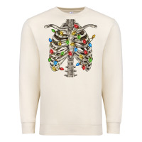 Sandshell Christmas Rib Cage Premium Sweatshirt - FaDigitalArtStudio