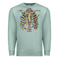 Seafoam Christmas Rib Cage Premium Sweatshirt - FaDigitalArtStudio