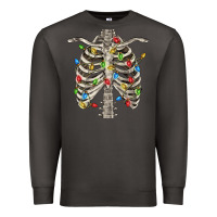 Smoke Christmas Rib Cage Premium Sweatshirt - FaDigitalArtStudio
