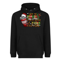Black Coffee  Jesus Heavyweight Hoodie - CowhideDigitalArt