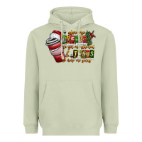 Matcha Coffee  Jesus Heavyweight Hoodie - CowhideDigitalArt