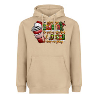 Mushroom Coffee  Jesus Heavyweight Hoodie - CowhideDigitalArt