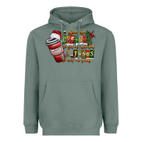 Sage Coffee  Jesus Heavyweight Hoodie - CowhideDigitalArt