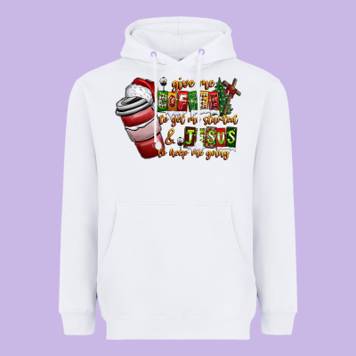 Coffee  Jesus Heavyweight Hoodie Designed By Cowhidedigitalart