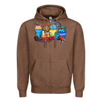 Chestnut truck coffee cups Zipper Hoodie - Zillion Design Studio