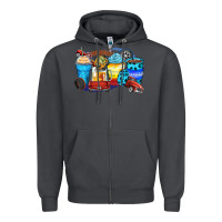 Smoke truck coffee cups Zipper Hoodie - Zillion Design Studio