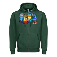 Sports Green truck coffee cups Zipper Hoodie - Zillion Design Studio