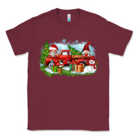 Burgundy Christmas gnomes truck Classic Tee - Zillion Design Studio