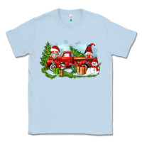 Dusty Blue Christmas gnomes truck Classic Tee - Zillion Design Studio