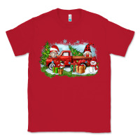 Red Christmas gnomes truck Classic Tee - Zillion Design Studio