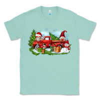 Seafoam Christmas gnomes truck Classic Tee - Zillion Design Studio