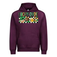 Mauve Wine lucky dude Urban Hoodie - MaliasSmallBusiness