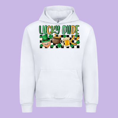 Lucky Dude Urban Hoodie Designed By Maliassmallbusiness
