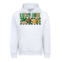 White lucky dude Urban Hoodie - MaliasSmallBusiness