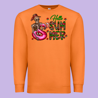 Hello Summer Premium Sweatshirt Designed By Cowhidedigitalart