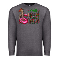 Charcoal Heather hello summer Premium Sweatshirt - CowhideDigitalArt