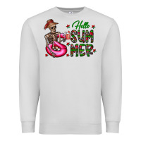 Dove Grey hello summer Premium Sweatshirt - CowhideDigitalArt