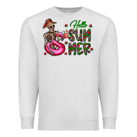 Oatmeal Heather hello summer Premium Sweatshirt - CowhideDigitalArt