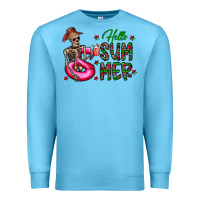 Ocean Blue hello summer Premium Sweatshirt - CowhideDigitalArt