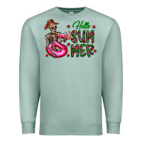 Seafoam hello summer Premium Sweatshirt - CowhideDigitalArt