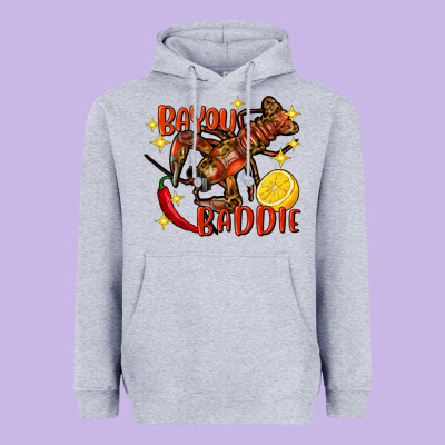 Crawfish Bayou Baddie Heavyweight Hoodie Designed By Fadigitalartstudio