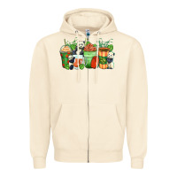 Sandshell panda coffee cups Zipper Hoodie - Zillion Design Studio