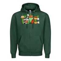 Sports Green panda coffee cups Zipper Hoodie - Zillion Design Studio