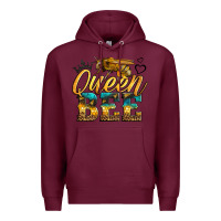 Burgundy queen bee Premium Hoodie - LillyAllenDesigns