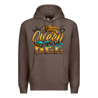 Coffee queen bee Premium Hoodie - LillyAllenDesigns