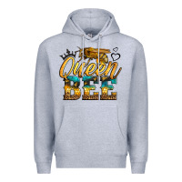 Heather Grey queen bee Premium Hoodie - LillyAllenDesigns