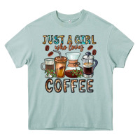 Arona Just A Girl Who Loves Coffee Heavy Core Tee - CowhideDigitalArt