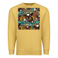 Antique Gold western baby calf seamless pattern Premium Sweatshirt - HRA Design Shop