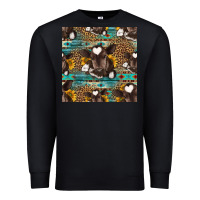 Black western baby calf seamless pattern Premium Sweatshirt - HRA Design Shop