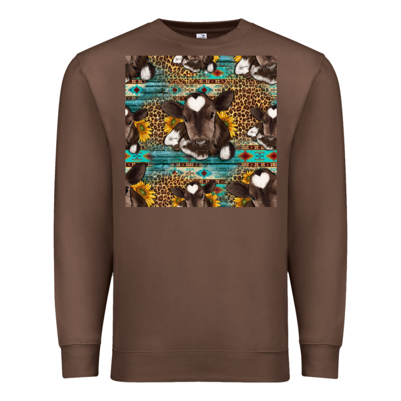 Western Baby Calf Seamless Pattern Premium Sweatshirt by HRA Design Shop | Teevron