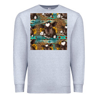 Heather Grey western baby calf seamless pattern Premium Sweatshirt - HRA Design Shop